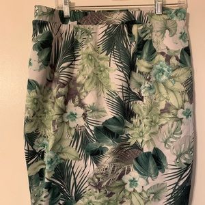 Tropical skirts mid length